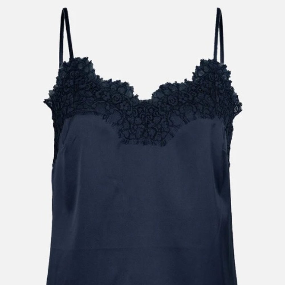 Rosemunde Black silk lace tank